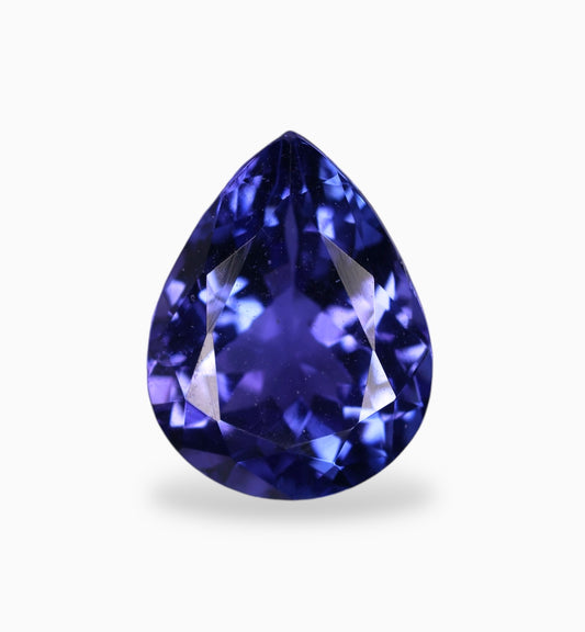 Natural Tanzanite Stone in Pear Shape 1.96 Carats Size 9x7mm