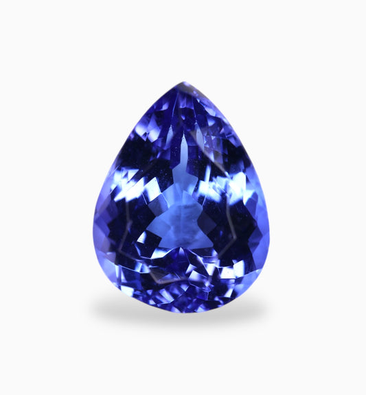 Natural Tanzanite Stone in Pear Shape 2.05 Carats Size 9x7mm