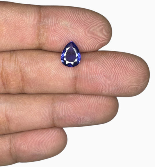 Natural Tanzanite Stone in Pear Shape 1.90 Carats Size 9.2x7mm