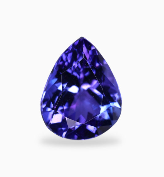 Natural Tanzanite Stone in Pear Shape 2.65 Carats Size 10x7.6mm