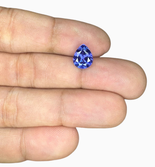 Natural Tanzanite Stone in Pear Shape 2.69 Carats Size 10x8mm