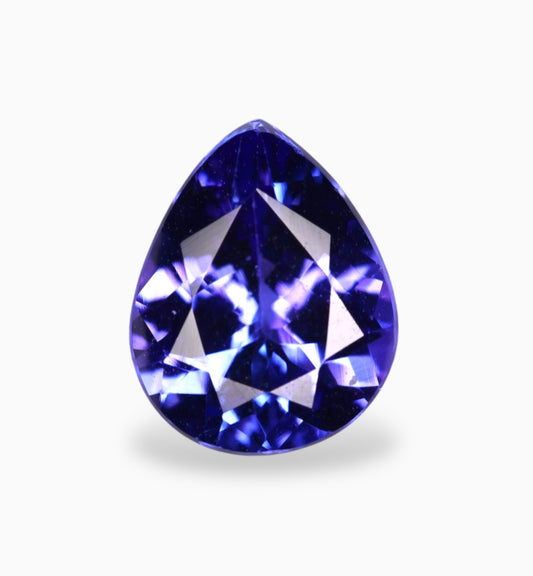 Natural Tanzanite Stone in Pear Shape 2.69 Carats Size 10x8mm