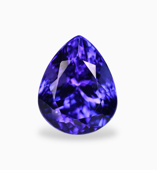 Natural Tanzanite Stone in Pear Shape 3.41 Carats Size 10x8mm