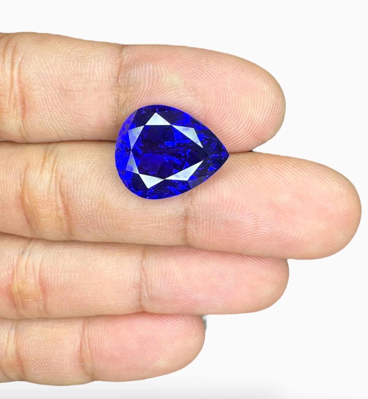 Tanzanite Pear Stone 15.32 Carats 17.7 X 14.9 mm From Tanzania