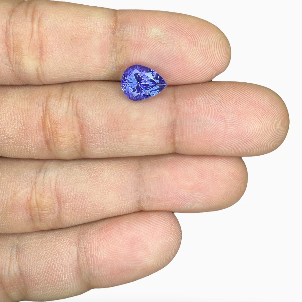 Tanzanite Pear Stone 3.06 Carats 10 X 8 mm