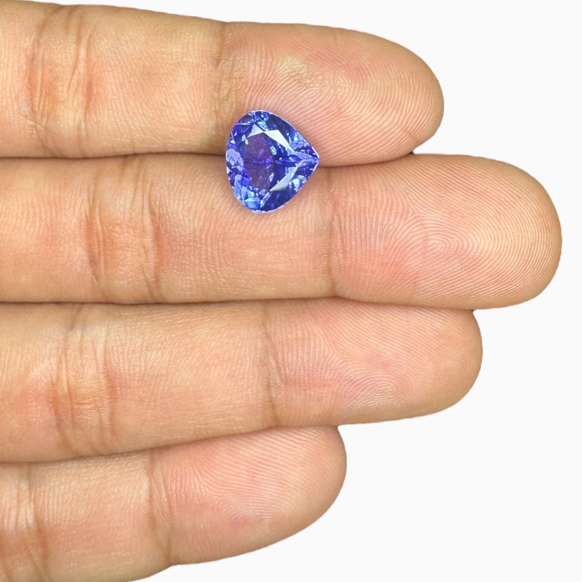 Tanzanite Heart Stone 4.64 Carats 10.8 X 11.6 mm