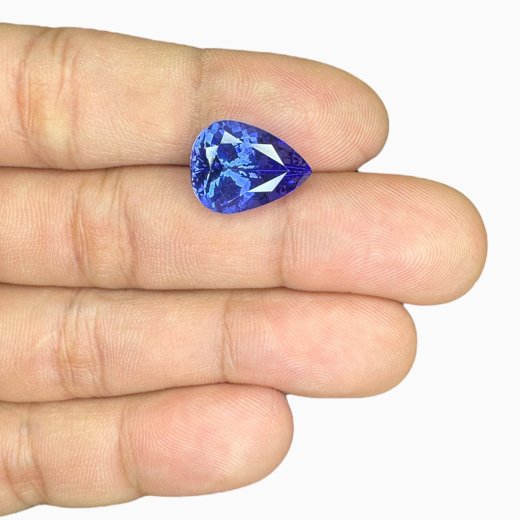 Tanzanite Pear Stone 8.64 Carats 15.7 X 11.9 mm
