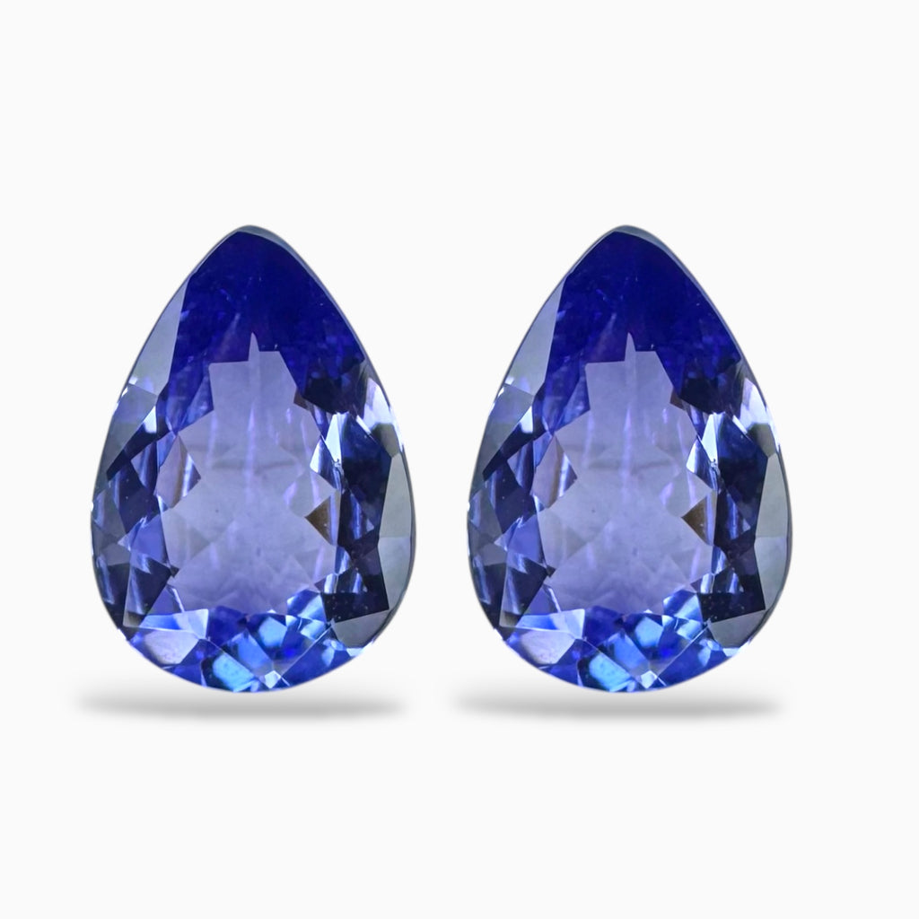 Tanzanite Pear Stone Pair For Earring 3.30 Carats 10.2 X 7 mm