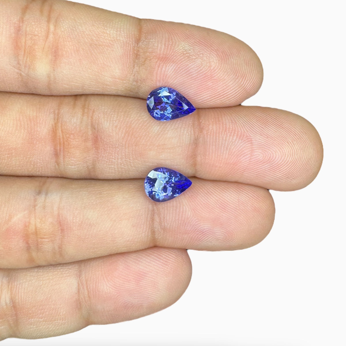 Tanzanite Pear Stone Pair For Earring 3.30 Carats 10.2 X 7 mm