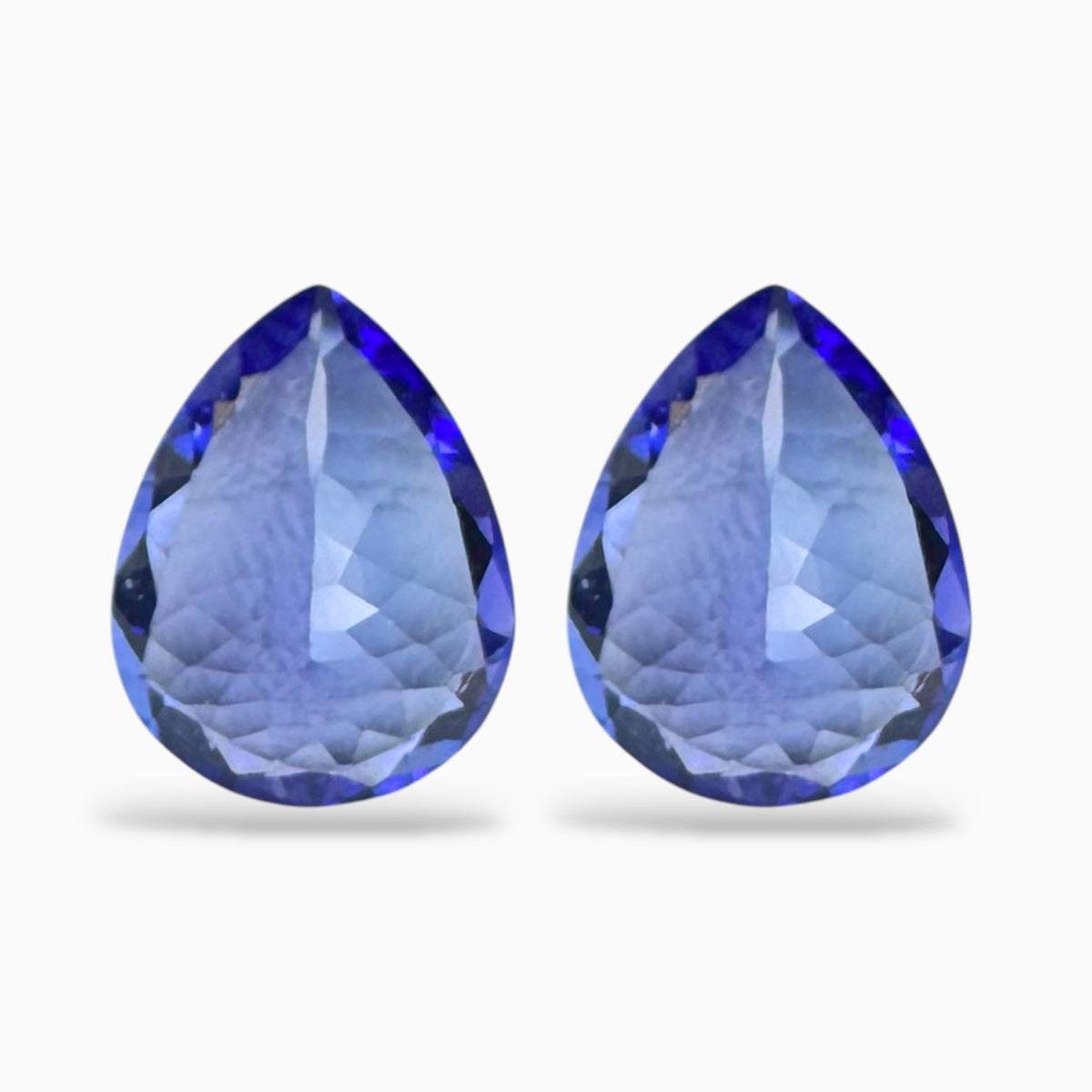 Tanzanite Pear Stone Pair For Jewellery 3.20 Carats 9.1 X 7.1 mm