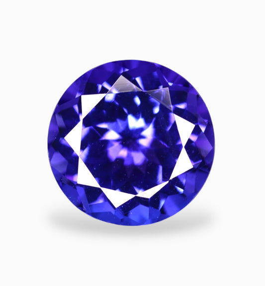 Natural Tanzanite Stone in Round Shape 4.49 Carats Size 10.1mm