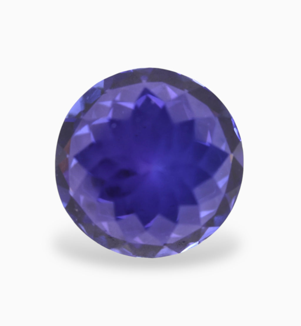 Natural Tanzanite Stone in Round Shape 4.49 Carats Size 10.1mm