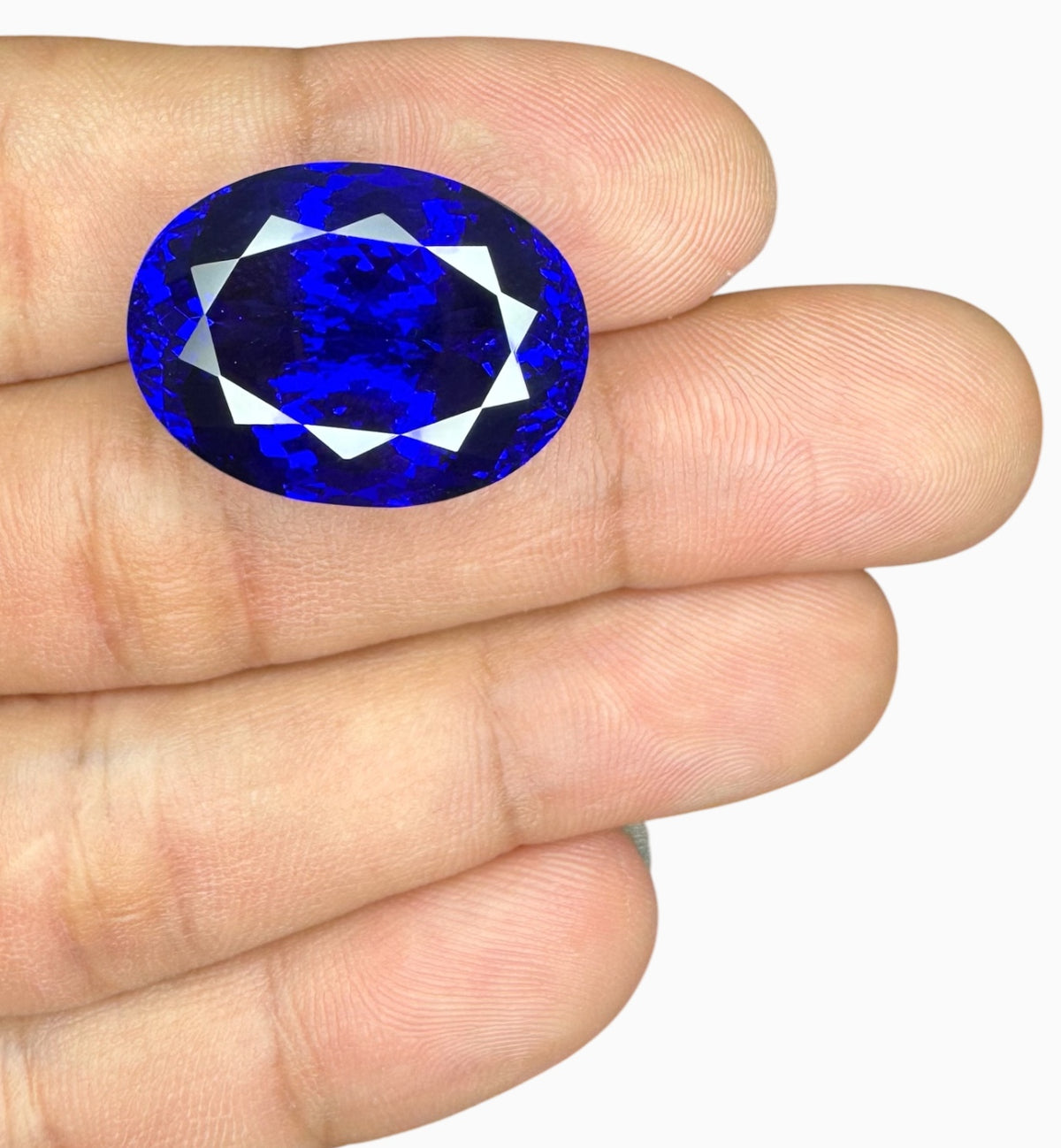 Tanzanite Stone Oval Cut 37.64 Carats 23.3 X 17.3 mm