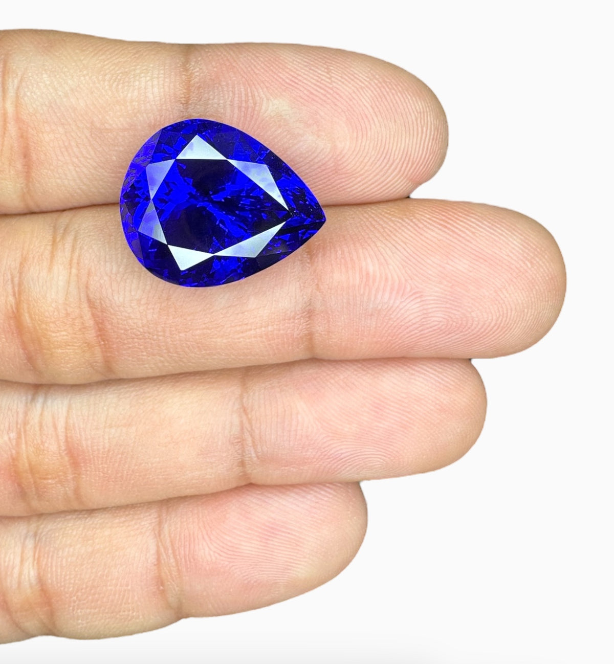 Tanzanite Stone Pear Cut 22.10 Carats 19.5 X 15.7 mm