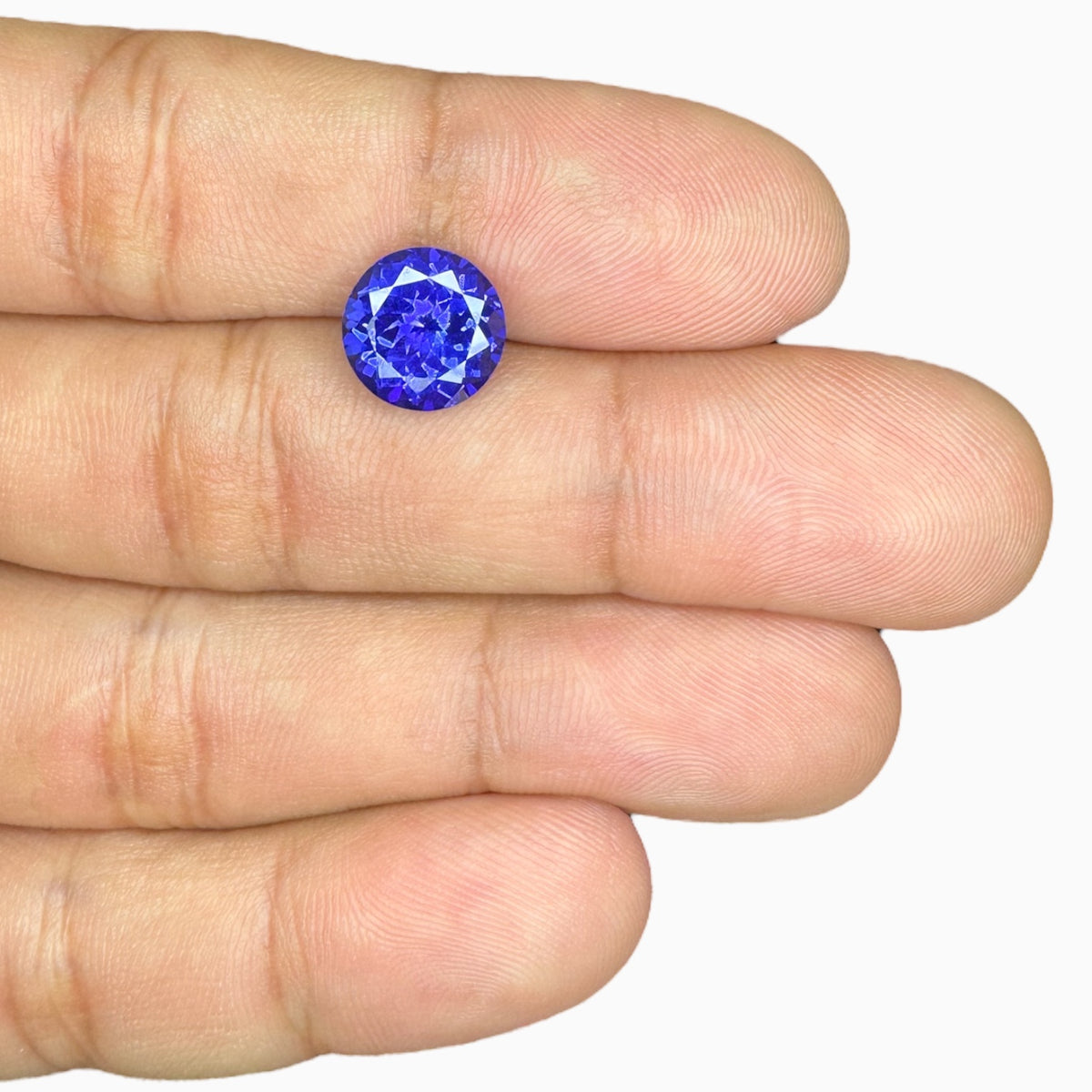 Tanzanite Stone Round 4.49 Carats 10.1 mm