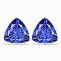 Tanzanite Trilliant Cut Stone Pair For Earrings 3.01 Carats 8 X 8 mm