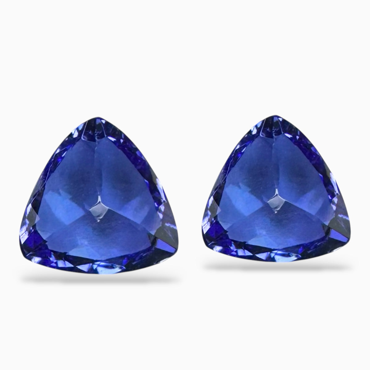 Tanzanite Trilliant Stone Pair For Earrimgs 2.70 Carats 7.1 X 7.1 mm