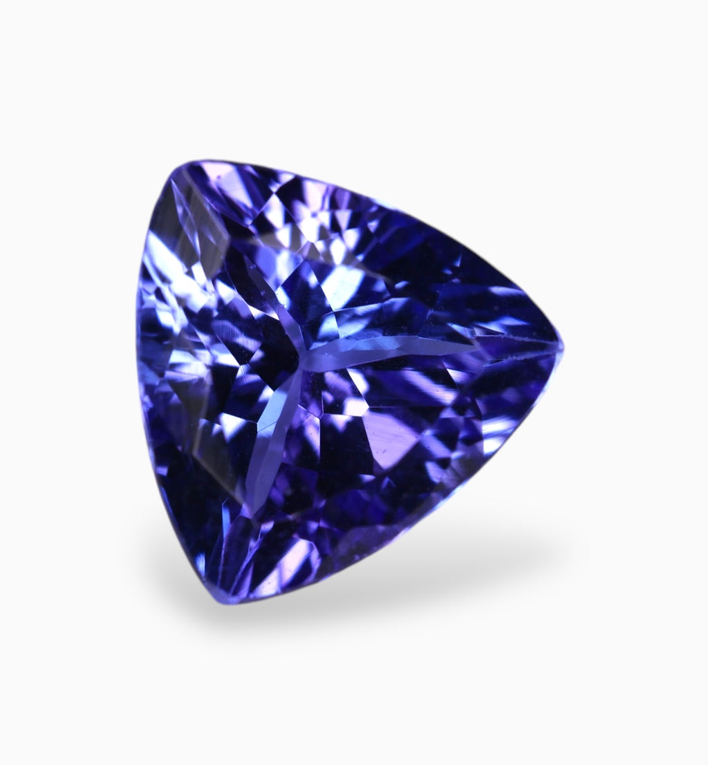 Natural Tanzanite Stone in Trilliant Shape 1.55 Carats Size 10x8mm