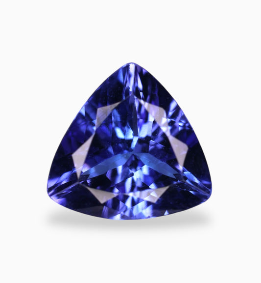 Natural Tanzanite Stone in Trilliant Shape 1.59 Carats Size 7.7x7.8mm