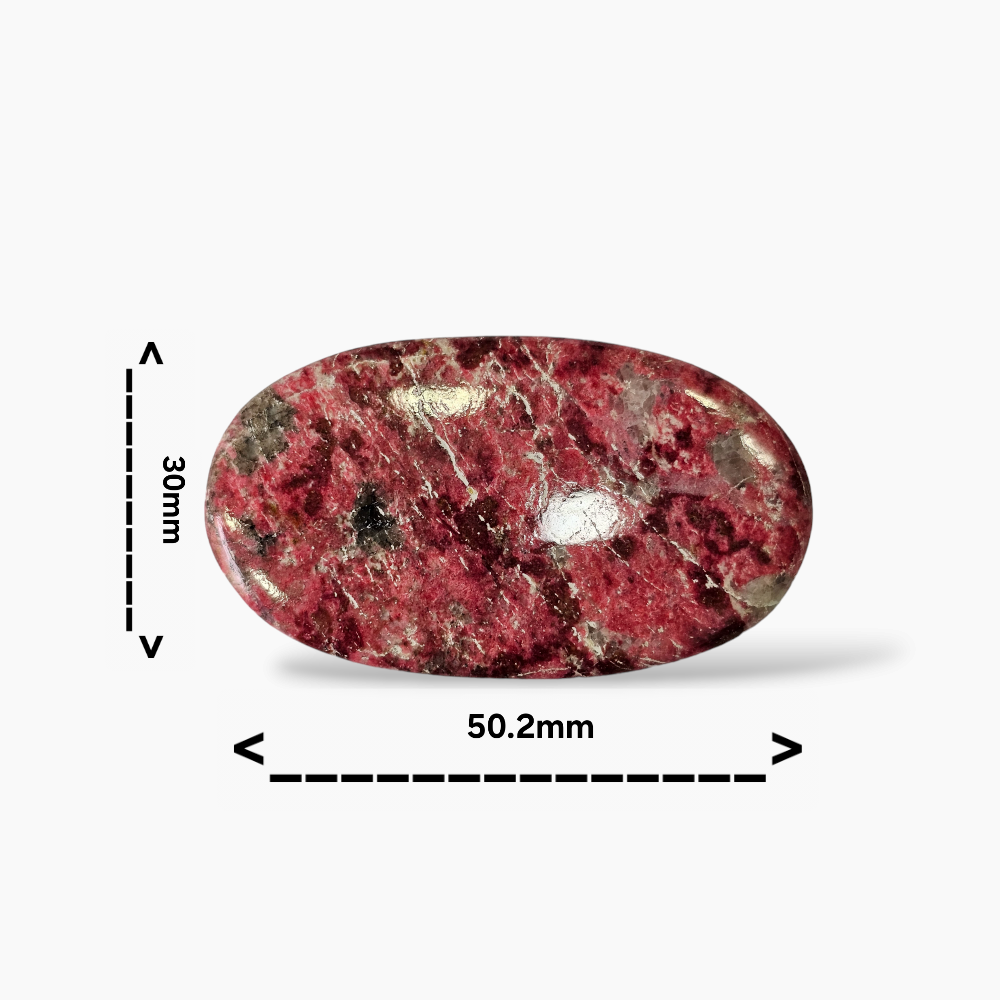 Natural Thulite Gemstone 85.37 Carats in Oval Shape for Sale