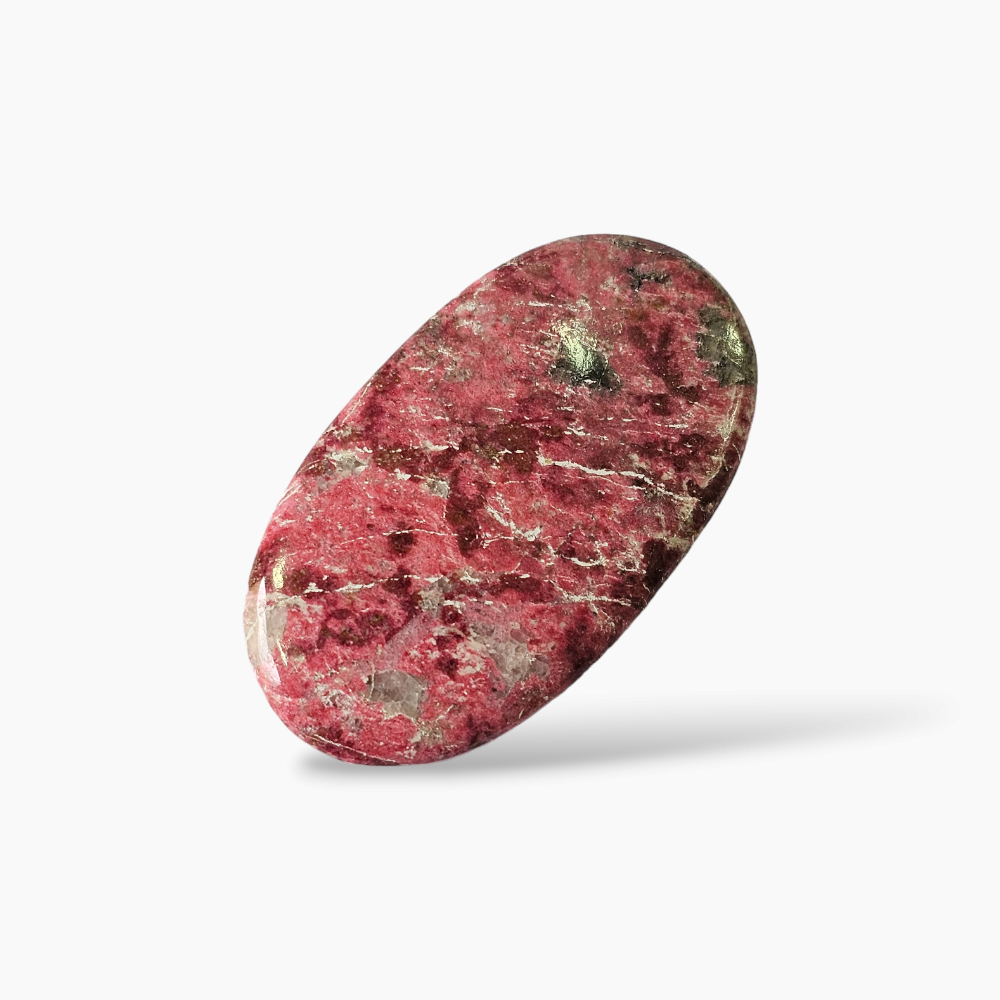 Natural Thulite Gemstone 85.37 Carats in Oval Shape for Sale