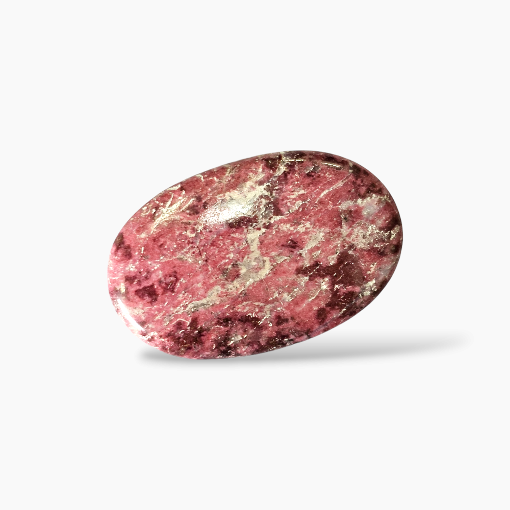 Thulite Stone Oval Cut in Pink and Red Color 85.37 Carats Weight