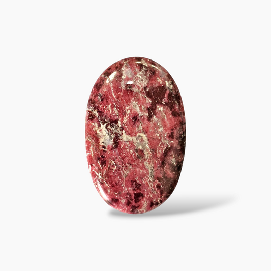 Thulite Stone Oval Cut in Pink and Red Color 85.37 Carats Weight