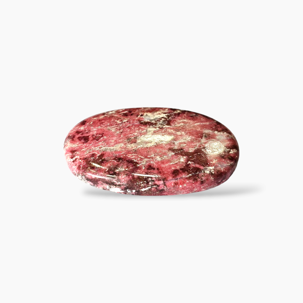 Thulite Stone Oval Cut in Pink and Red Color 85.37 Carats Weight