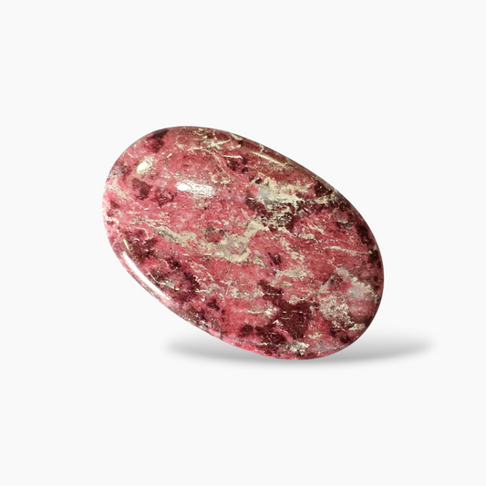 Thulite Stone Oval Cut in Pink and Red Color 85.37 Carats Weight