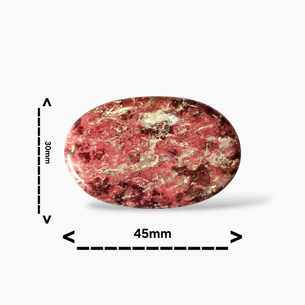 Thulite Stone Oval Cut in Pink and Red Color 85.37 Carats Weight