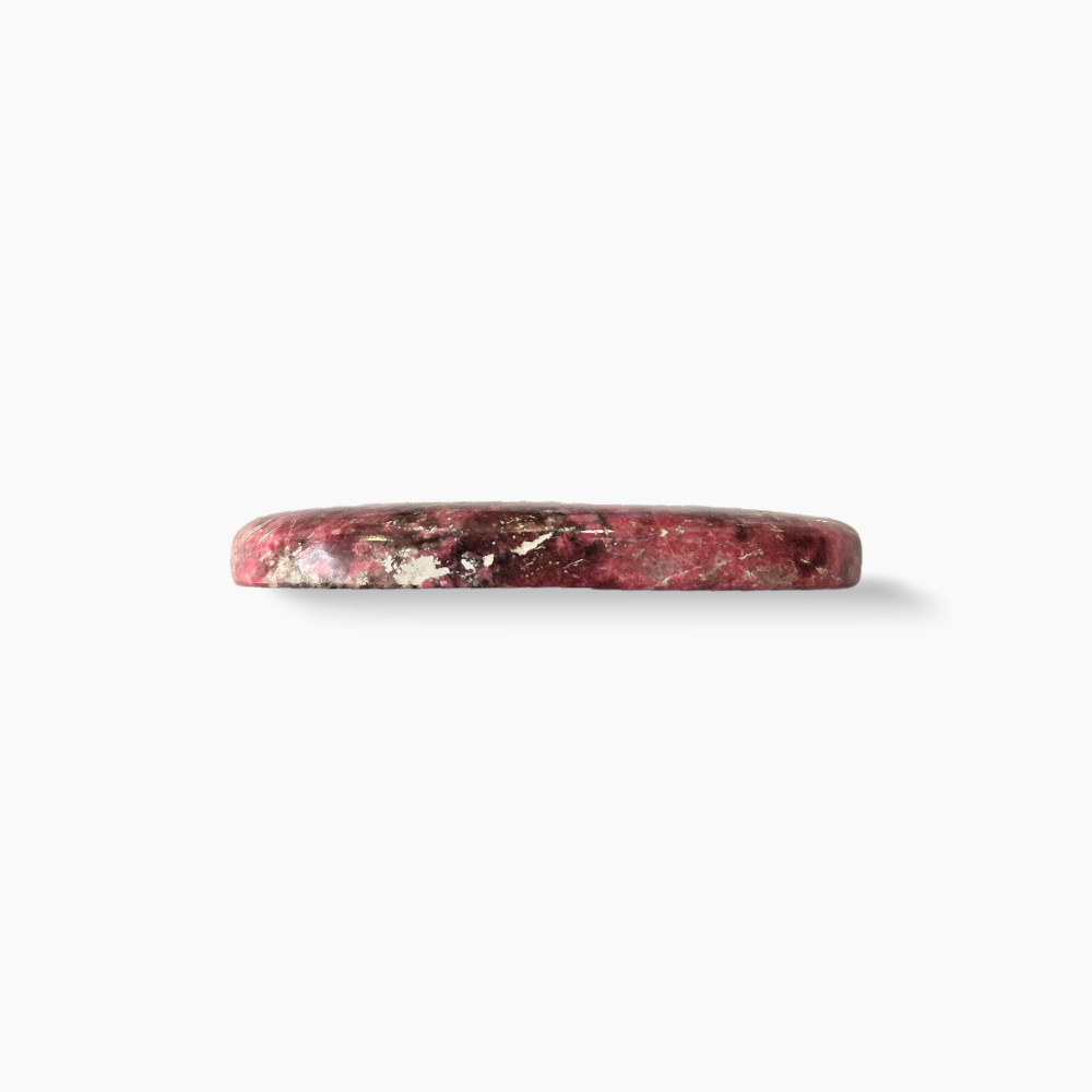 Thulite Stone Oval Cut in Pink and Red Color 85.37 Carats Weight