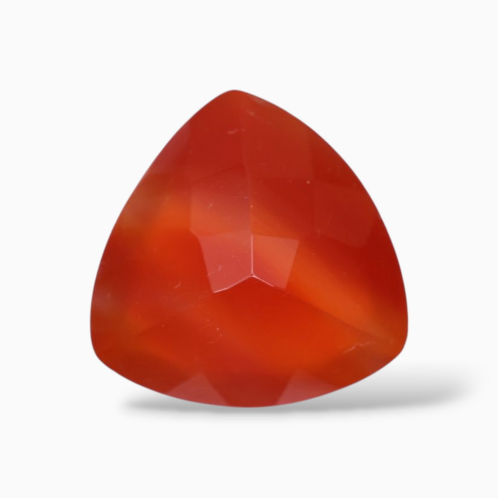 Natural Agate Aqeeq Stone 4.64 Carats Trilliant Cut Shape ( 12 mm )