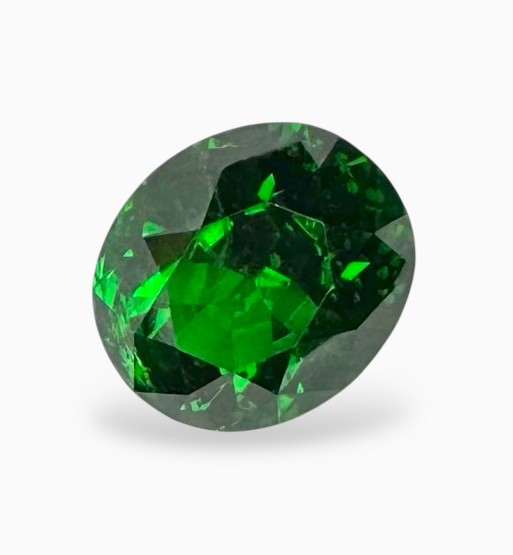 Tsavorite Garnet Stone 1.58 Carats Oval Cut