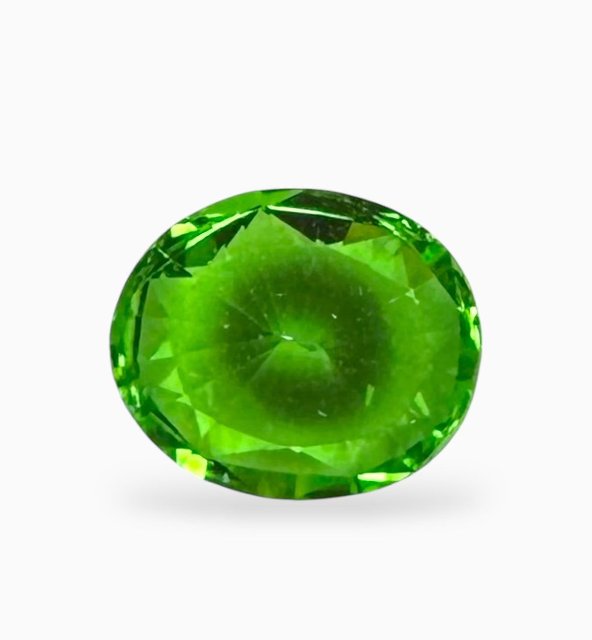 Tsavorite Garnet stone 1.16 Carats Oval Cut IDL Certified