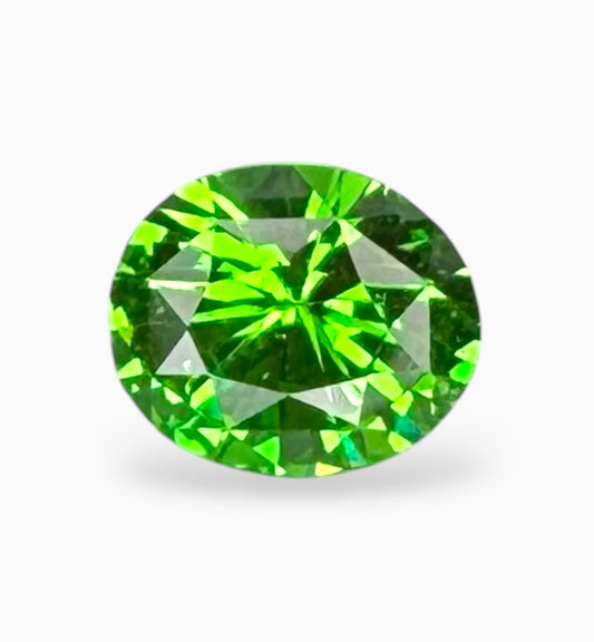 Tsavorite Garnet stone 1.16 Carats Oval Cut IDL Certified