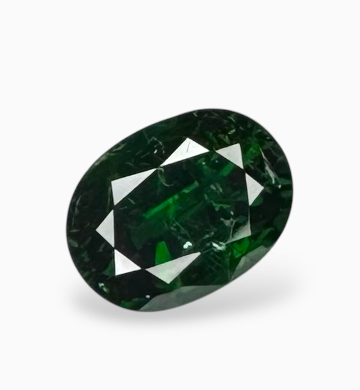 Tsavorite Garnet stone 2.40 Carats, 9.03 x 6.72 x 4.80 mm Natural Green Garnet