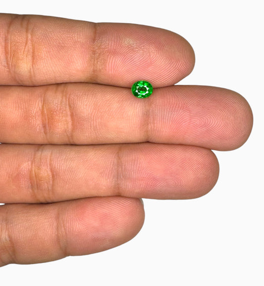 Tsavorite Stone 0.68 carats Oval Cut 5.4x4.5mm