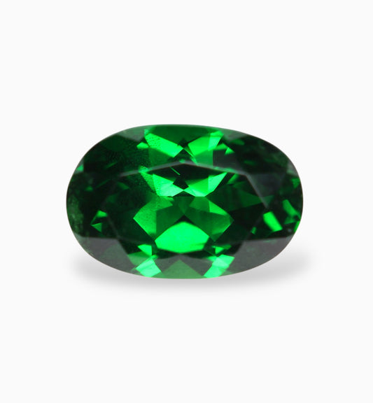 Tsavorite Stone 1.57 Carats Oval Cut ,8.29 x 5.44 x 4.10 mm-IDL Certified