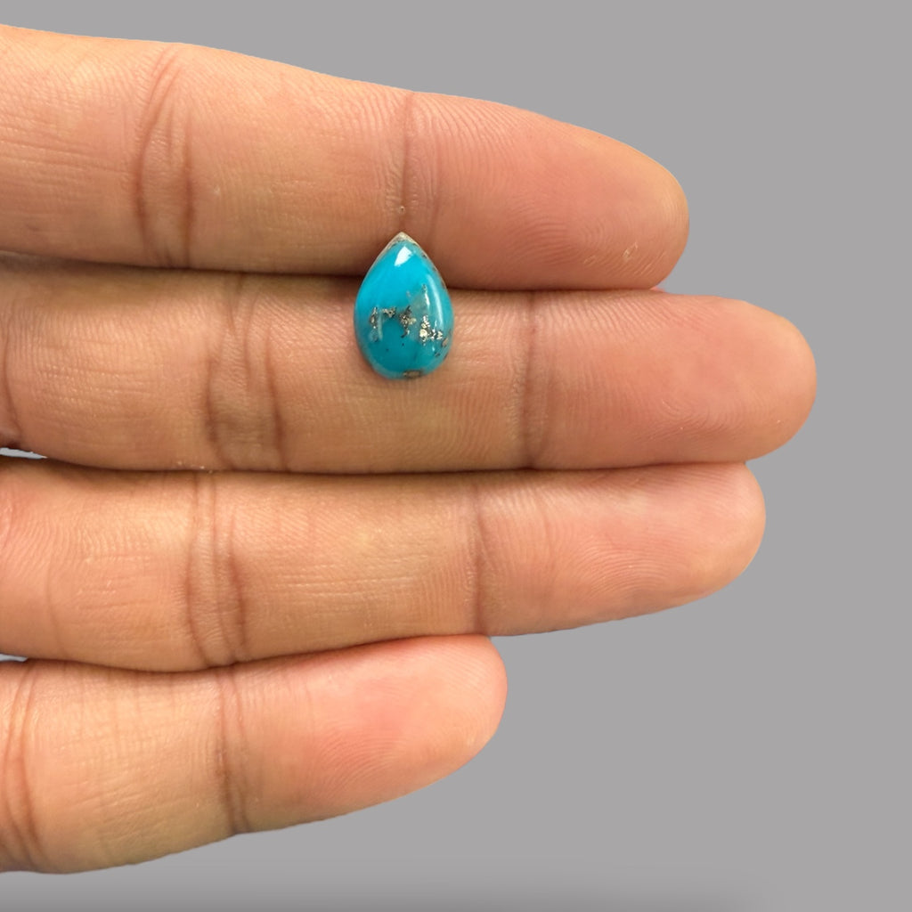 Turquoise 2.70 Carats Pear Cabochon  12.7 x 8.7 x 3.70 mm From Iran
