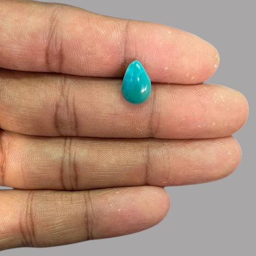 Turquoise Cabochon  2.93 Carats 12.3 x 8.3 x 4 mm in Pear