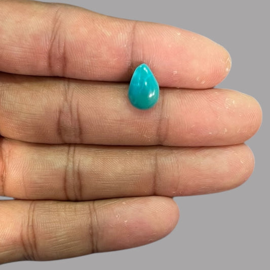 Turquoise Cabochon  2.93 Carats 12.3 x 8.3 x 4 mm in Pear