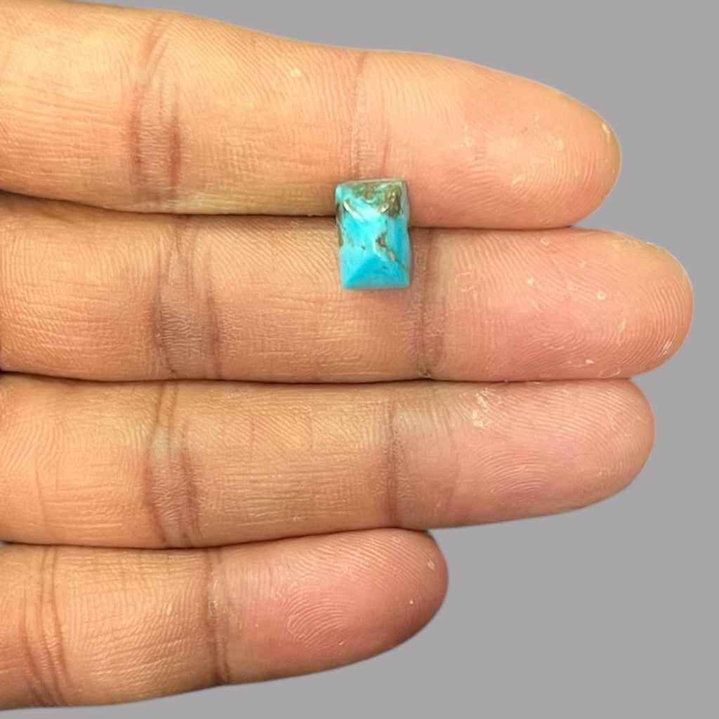 Turquoise Cabochon 5.18 Carats 10.9 x 7.5 x 7.7 mm in Cushion