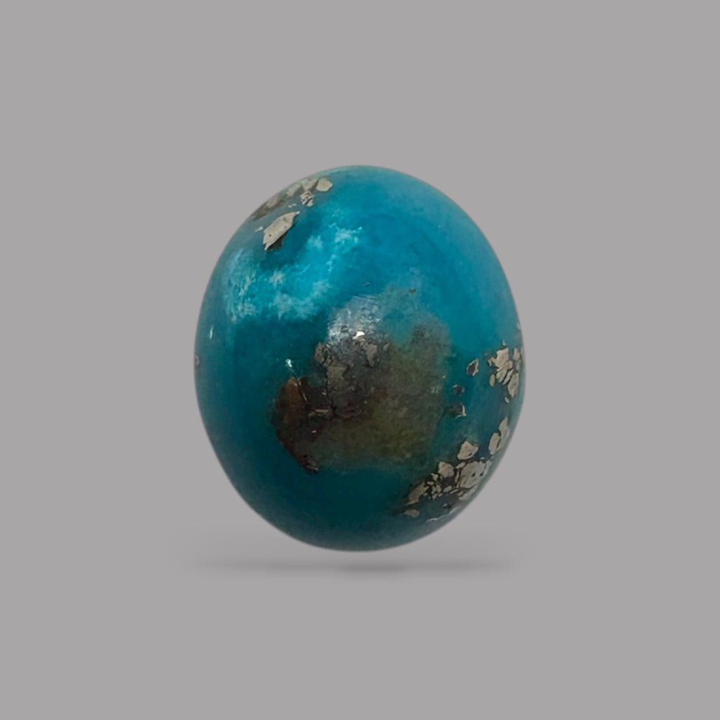 Turquoise Cabochon Stone 3.19 Carats 10 x 8.6 x 5.7 mm in Oval