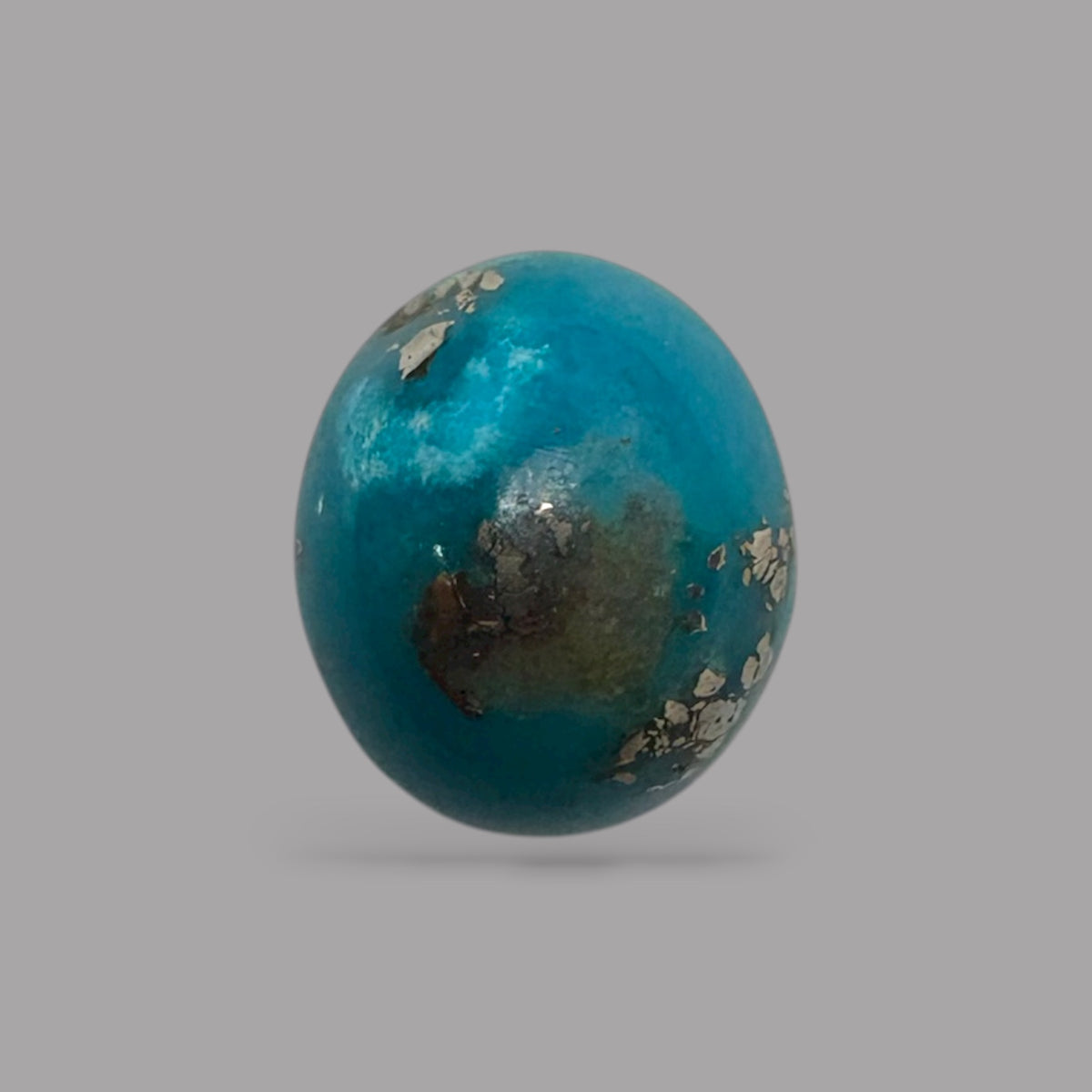 Turquoise Cabochon Stone 3.19 Carats 10 x 8.6 x 5.7 mm in Oval