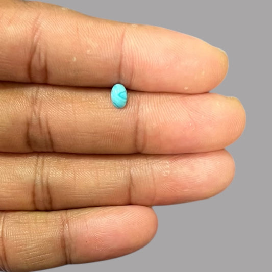 Turquoise Cabochons For Sale 0.33 Carats 6.1 x 4 x 2.4 mm in oval