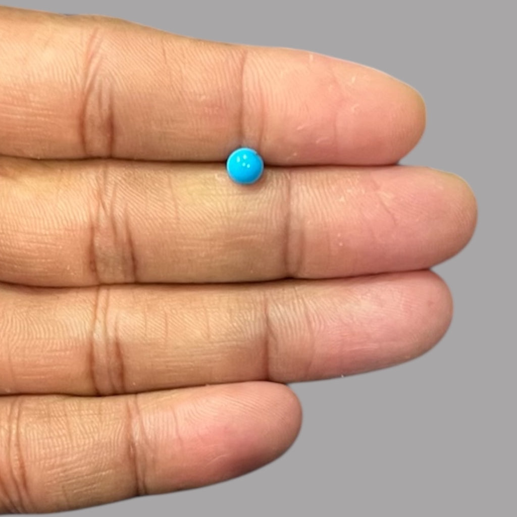 Turquoise Cabochons For Sale 0.49 Carats 5.6 x 2.5 mm in Round