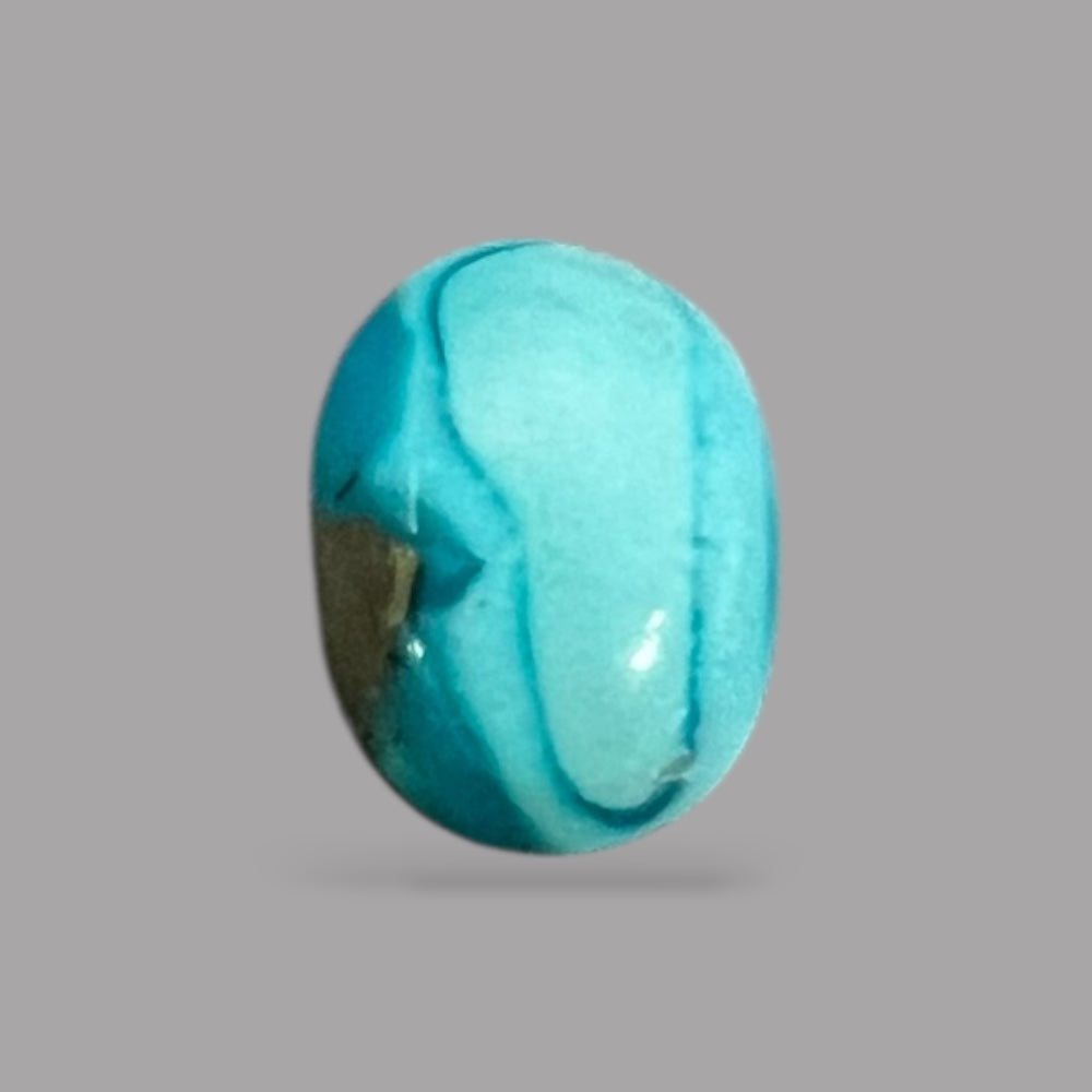 Turquoise Cabochons For Sale 1.02 Carats 8.1 x 6.2 x 2.9 mm in oval