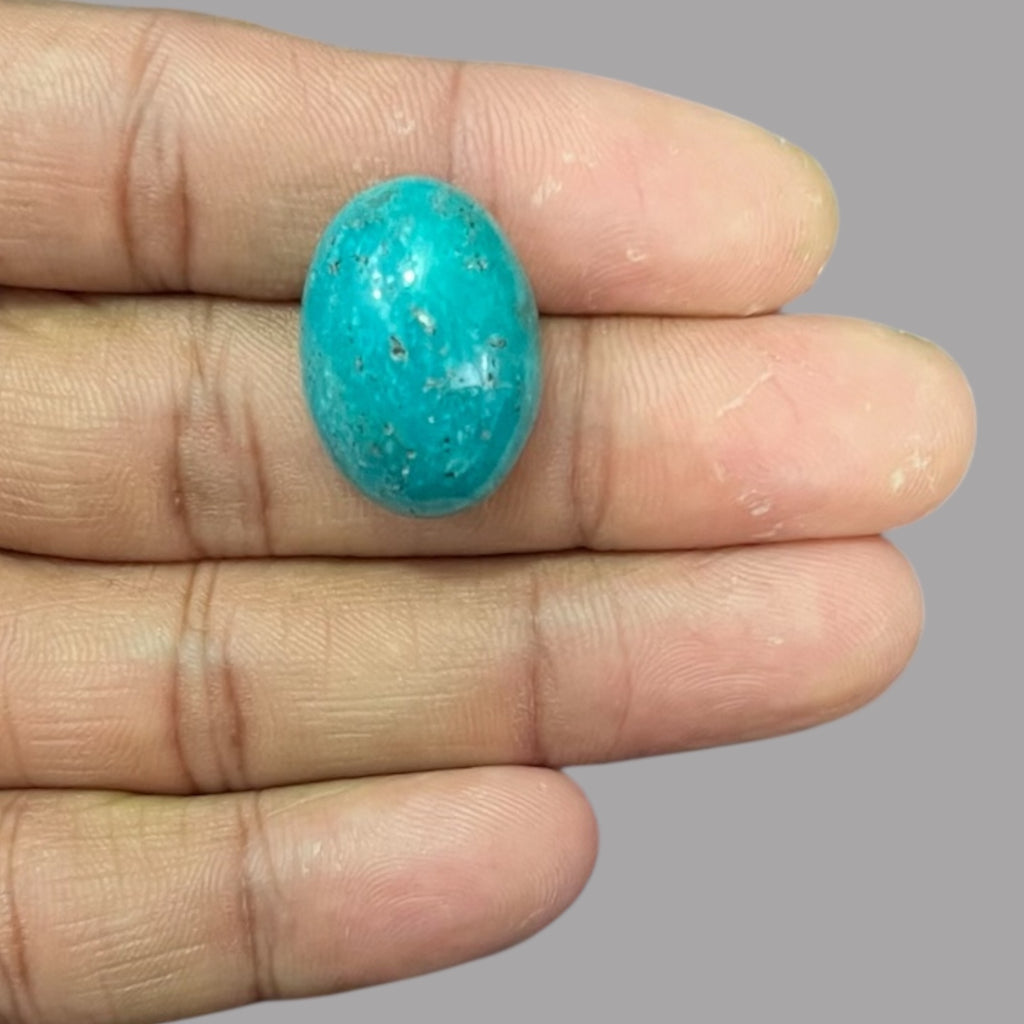 Turquoise Cabochons For Sale 24.83 Carats 23.1 x 16.6 x 10.4 mm in Oval