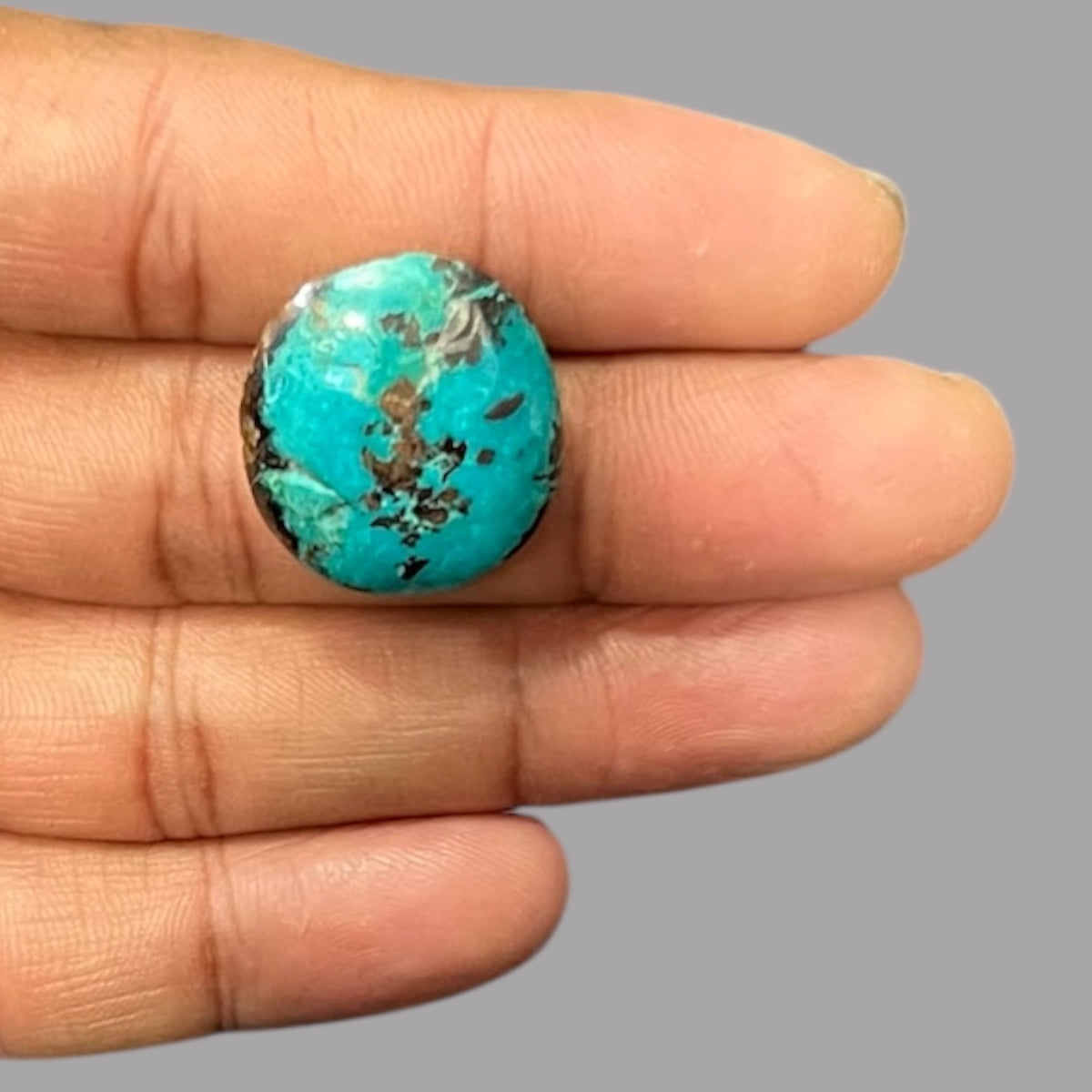 Turquoise Cabochons For Sale 25.53 Carats 23 x 20.8 x 7.1 mm in Oval