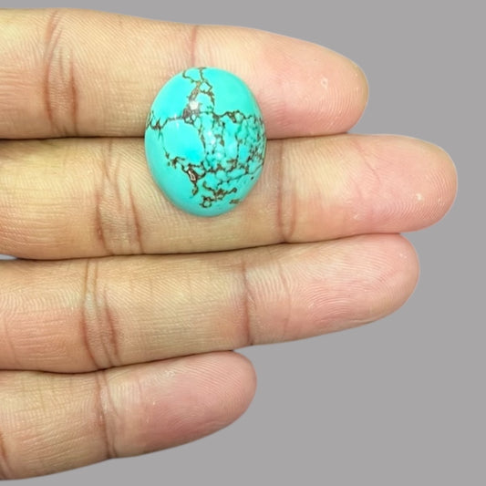 Turquoise Cabochons For Sale 29.75 Carats 22.2 x 18.2 x 10.1 mm in Oval